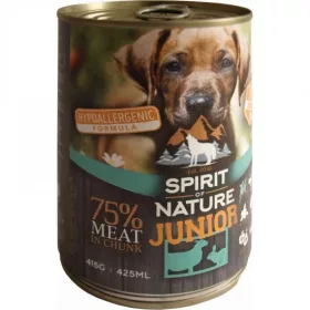   Spirit of Nature Dog konzerv Junior Bárányhússal és nyúlhússal 415g