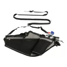   Trixie Futópóráz övvel - Öv: 70-130cm/23cm, póráz: 1,15-1,50m/20mm szürke