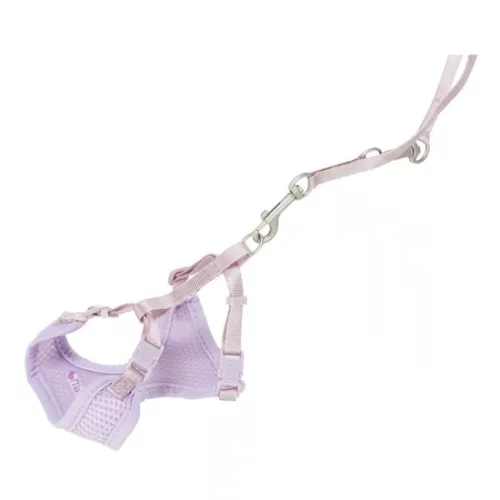 Trixie Junior Puppy Soft Szett Hám+póráz 26–34 cm/10mm 2m világos lila