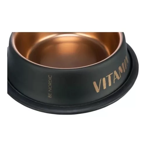 Trixie Tál fém Be Nordic rozsdamentes 0,45l/19cm fekete/bronz