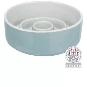 Trixie Tál Kerámia Evéslassító 0,45l/14cm szürke/kék