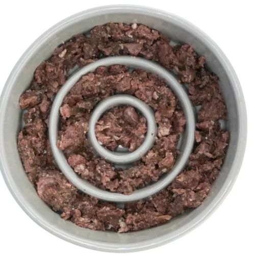 Trixie Tál Kerámia Evéslassító 0,45l/14cm szürke/kék
