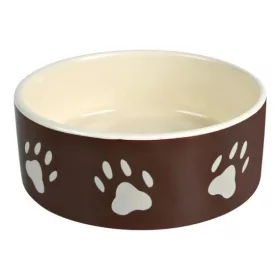   Trixie kerámia tál tappancs mintával 0,3l/12cm barna/krém