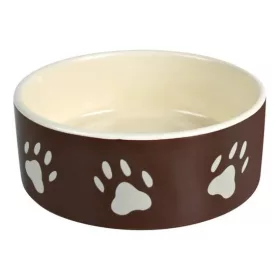   Trixie kerámia tál tappancs mintával 0,8l/16cm barna/krém
