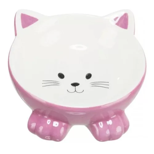 Trixie kerámia tál macskafej formájú 015l/14cm