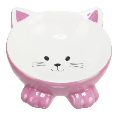 Trixie kerámia tál macskafej formájú 015l/14cm