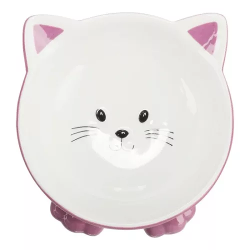 Trixie kerámia tál macskafej formájú 015l/14cm