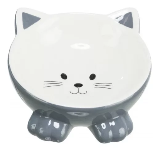 Trixie kerámia tál macskafej formájú 015l/14cm