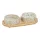 Trixie Tál Bambusz Állványon 2 × 0.8 l/o 16 cm/39 × 8 × 20 cm, fehér/light barna