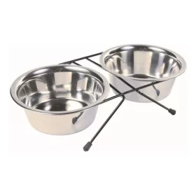 Trixie tál szett fém állványon 2x0,75l/15cm