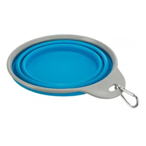 Trixie összecsukható szilikon tál utazáshoz tömör peremmel 1l/18cm