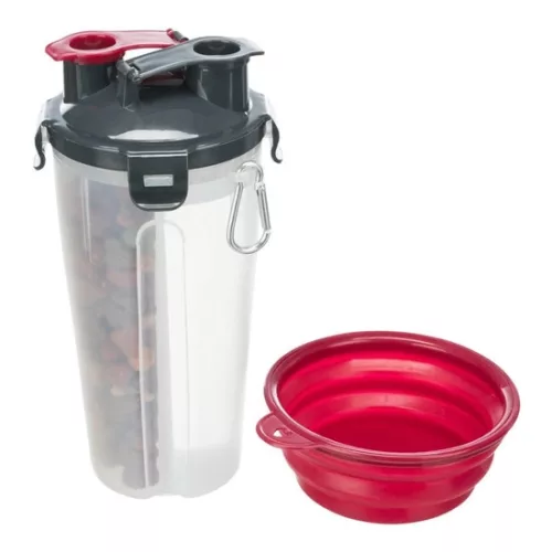 Trixie műanyag utazó szett szilikon tállal 2x0,35l/11x23cm