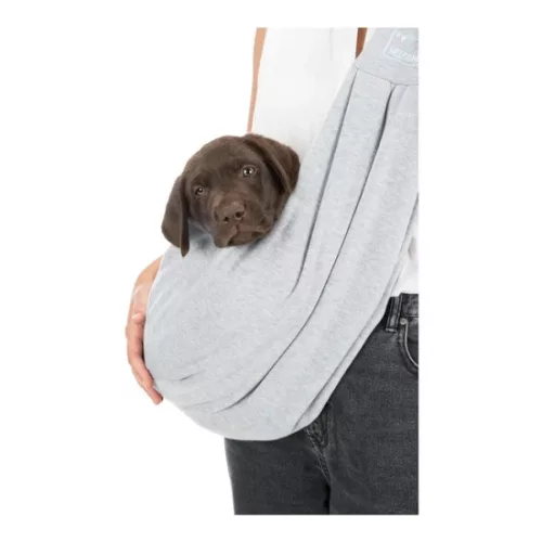 Trixie Szállítótáska Junior Vállpántos 22x20x60cm Világosszürke/Menta