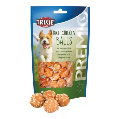 Trixie Jutalomfalat Premio rizses csirke golyók 80g