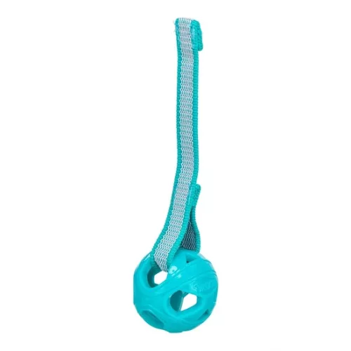Trixie Játék Méhsejt labda kötéllel, TPR/poliészter/gumi, o 6 × 23 cm