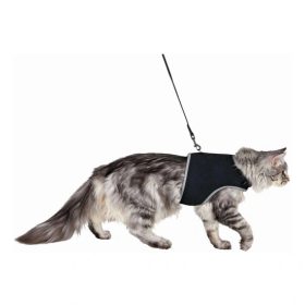   Trixie Hám És Póráz Macskának Hálós XL 36-54cm/10mm 1,2m Fekete