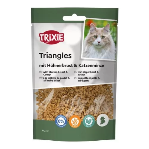 Jutalomfalat Csirkemelles és macskamentás háromszögek, 50 g