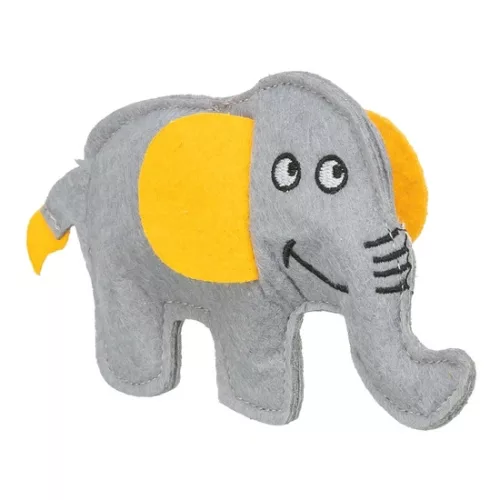 Játék macskának elefánt, filc, catnippel 15cm
