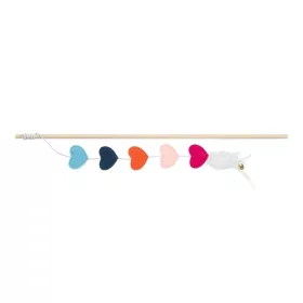 Játék macskának szívvel, filc, catnippel 48cm