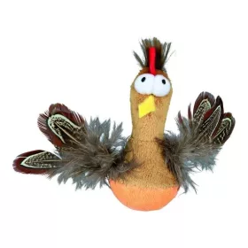 Trixie Játék Macskának Roly-Poly Tollas Csirke, 10cm