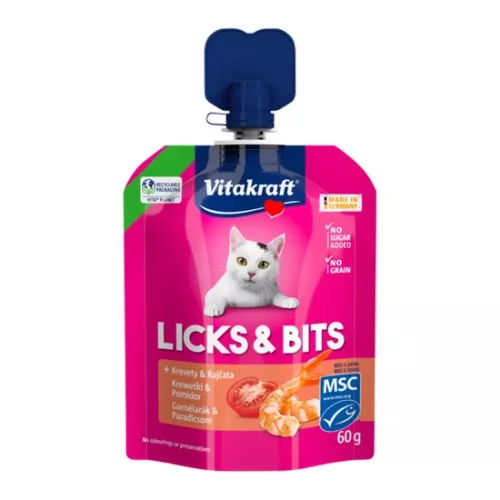 Vitakraft Licks & Bits garnélás krém macska 60g
