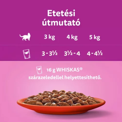 Whiskas alutasak mártásban marhával 85g
