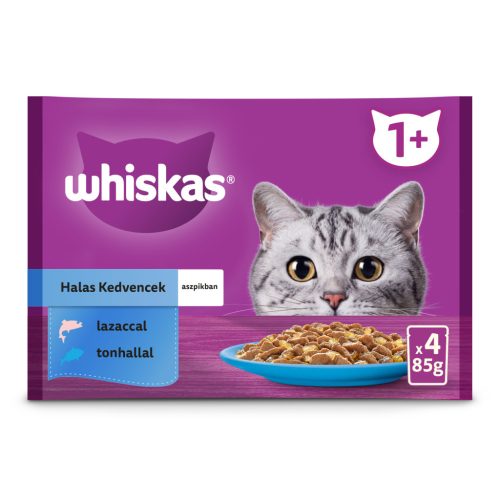 Whiskas alutasak 4-pack halas aszpikban  4x85g Multipack
