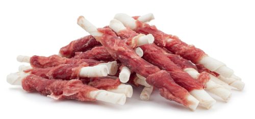 HAPPET Kacsahússal tekert  bőrpálca 500g