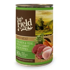   Sam's Field True Meat Chicken & Veal with Carrot for Puppies konzerves eledel 400 g