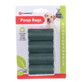   Flamingo bio (lebomló) kutyagumigyűjtő zacskó - zöld 8 x 15 db
