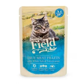   Sam's Field True Meat Fillets - White fish & Green peas alutasakos eledel 85 g