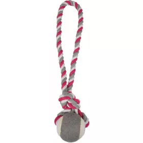   Flamingo Jim Pull Rope - kötél teniszlabdával, pink 6x40 cm