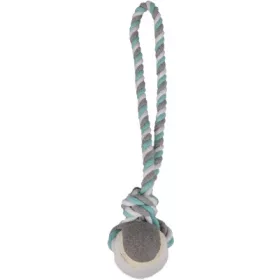   Flamingo Jim Pull Rope - kötél teniszlabdával, menta 6x40 cm