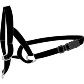 Flamingo Easy Leader szájszíj - fekete 26 cm / 32-42 cm