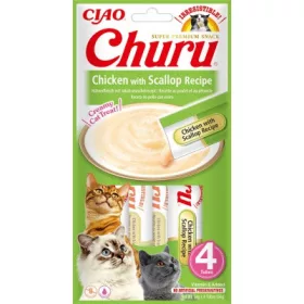 Inaba Cat Churu Püré - csirke fésűkagylóval 4 x 14 g