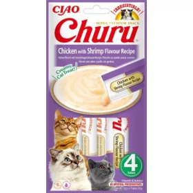 Inaba Cat Churu Püré - csirke garnélával 4 x 14 g