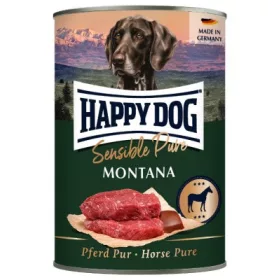   Happy Dog pur konzerv ló ízesítésű nedves állateledel felnőtt kutyák számára 6X400 g 1 g