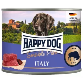   Happy Dog pur konzerv bivaly ízesítésű nedves állateledel felnőtt kutyák számára 6x200 g 1 db