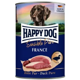   Happy Dog pur konzerv kacsa ízesítésű nedves állateledelfelnőtt kutyák számára 6x400 g 1 db
