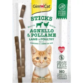 GimCat Sticks bárány és baromfi 4 x 20 g