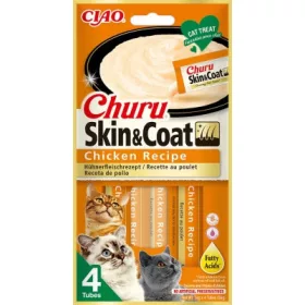Inaba Cat Churu Skin&Coat - csirke 4 x 14 g