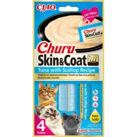 Inaba Cat Churu Skin&Coat - tonhal-fésűkagyló 4 x 14 g
