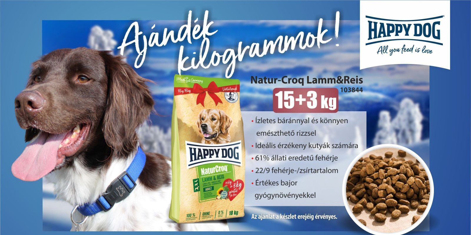 Happy Dog Natur Croq Lamb&Reis 18kg
